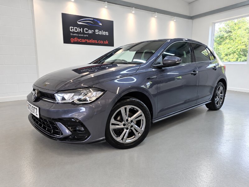 Grey 2023 Volkswagen Polo 1.0 TSI R-Line Hatchback 5dr Petrol Manual Euro 6 s/s 95 ps in Storrington